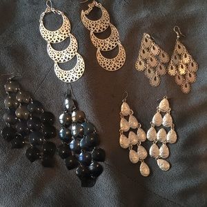 Lot of 4 pairs chandelier earrings
